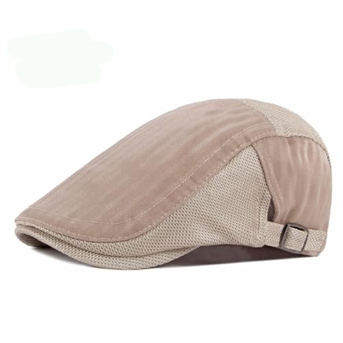 YIHANSS Sommer Mesh-Hüte für Männer Atmungsaktive Fischgräten-Baskenmützen Flache S Driving Net Sun Cap Newsboy-Mütze Verstellbare Mütze