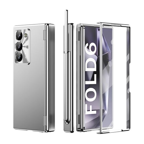 SUREKYA Schutzhülle für Samsung Galaxy Z Fold 6 mit S-Stifthalter, magnetischem Scharnierschutz, harte PC-Schutzhülle mit Displayschutzfolie, vollständiger Schutz, Handyhülle für Samsung Galaxy Z Fold