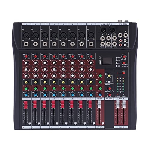 banborba Professioneller 8 Kanal audio Mixer Soundboard Konsole Mischpult Mit Digitale Schnittstelle USB Digital Audio Mixer Verstärker