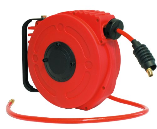 Mecafer 126023 Automatischer Schlauchaufroller PRO 10 m 10 bar Ø 8 Farbe Rot