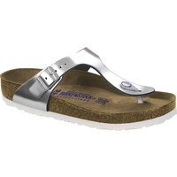 BIRKENSTOCK, Pantoletten in silber, Sandalen für Damen