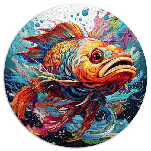 Spielzeug Puzzle Fisch Kunst Puzzles für Erwachsene 1000 Teile 26,5x26,5 Zoll Lernspielzeug ganze Familie und dies