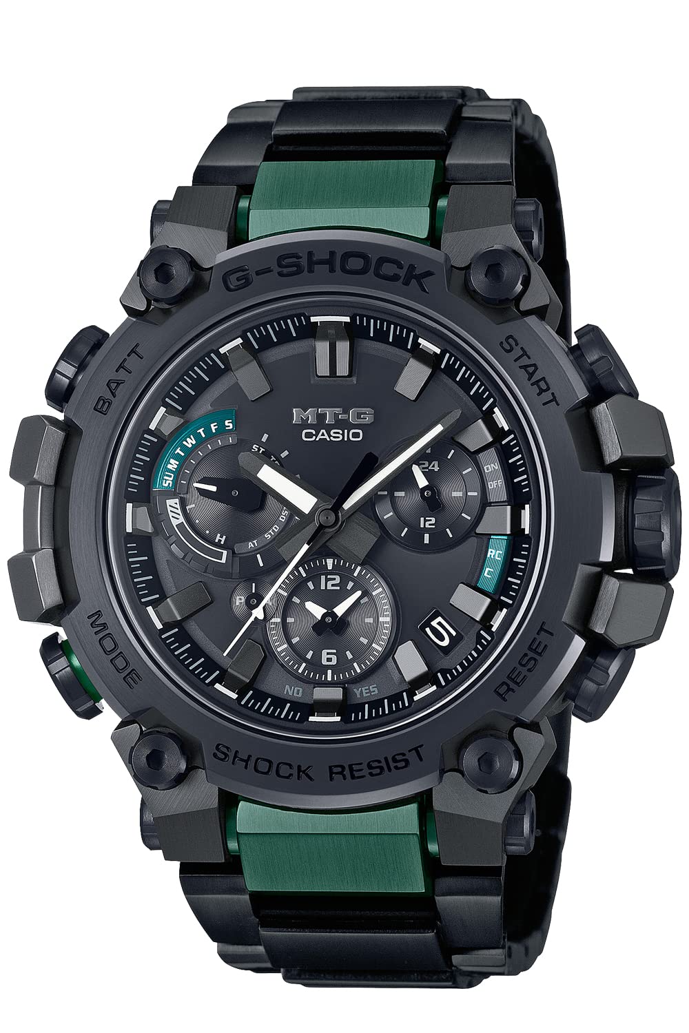 Casio MTG-B3000BD-1A2JF [G-Shock MTG-B3000 Series Men's Metal Band] Watch Shipping from Japan Released in Apr 2022, Flach Schwarz