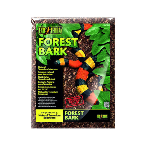 Exo Terra Forest Bark, Terrarium Substrat aus Tannenrinde, ideal für feuchtigkeitsliebende Reptilien, Amphibien und Wirbellose, 4,4L