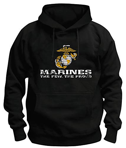 TSP US Marine Corps USMC Kapuzen-Sweatshirt Herren 4XL Schwarz