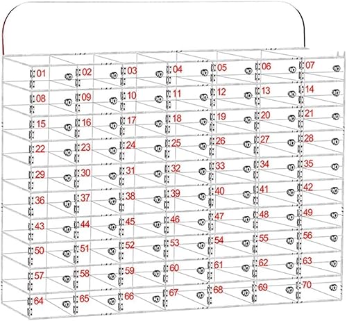 Handy-Schließfach, durchsichtige Handy-Aufbewahrungsbox aus Acryl mit Türschlössern und Schlüsseln, Wandmontage für Büro, Schule, Klassenzimmer, Fabrik, 70