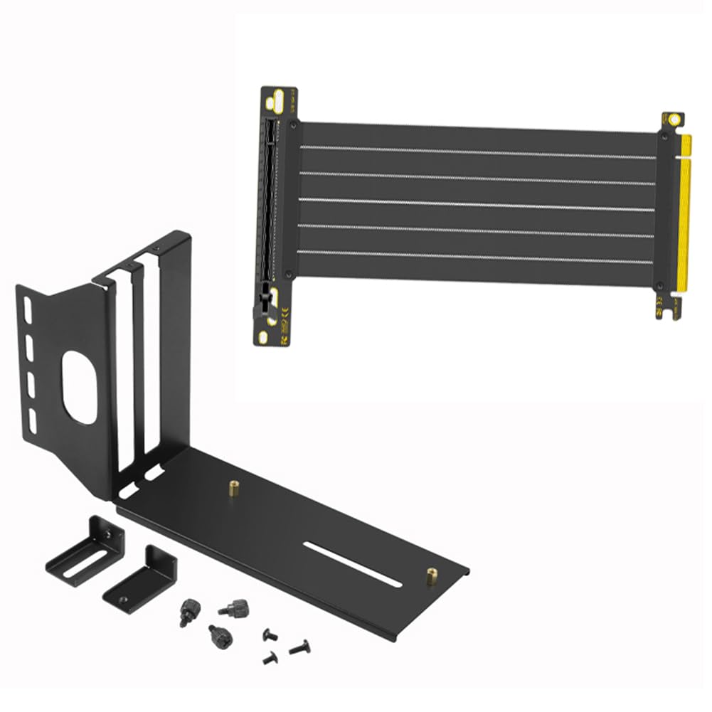 Sunmeit VGA PCI-E 3.0 X16 Grafikkarte, Vertikale Montagehalterung, VerläNgerungskabel-Set, Grafikkartenhalterung für ATX-PC-GehäUse (B)