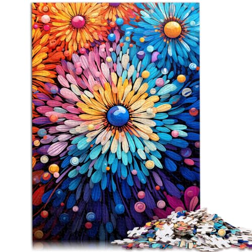 Puzzle Kornblume psychedelisch 1000 Teile Puzzle Erwachsene Puzzle Geschenke Holzpuzzle Wanddekoration Einzigartige Geburtstags 1000 Teile (50x75cm)