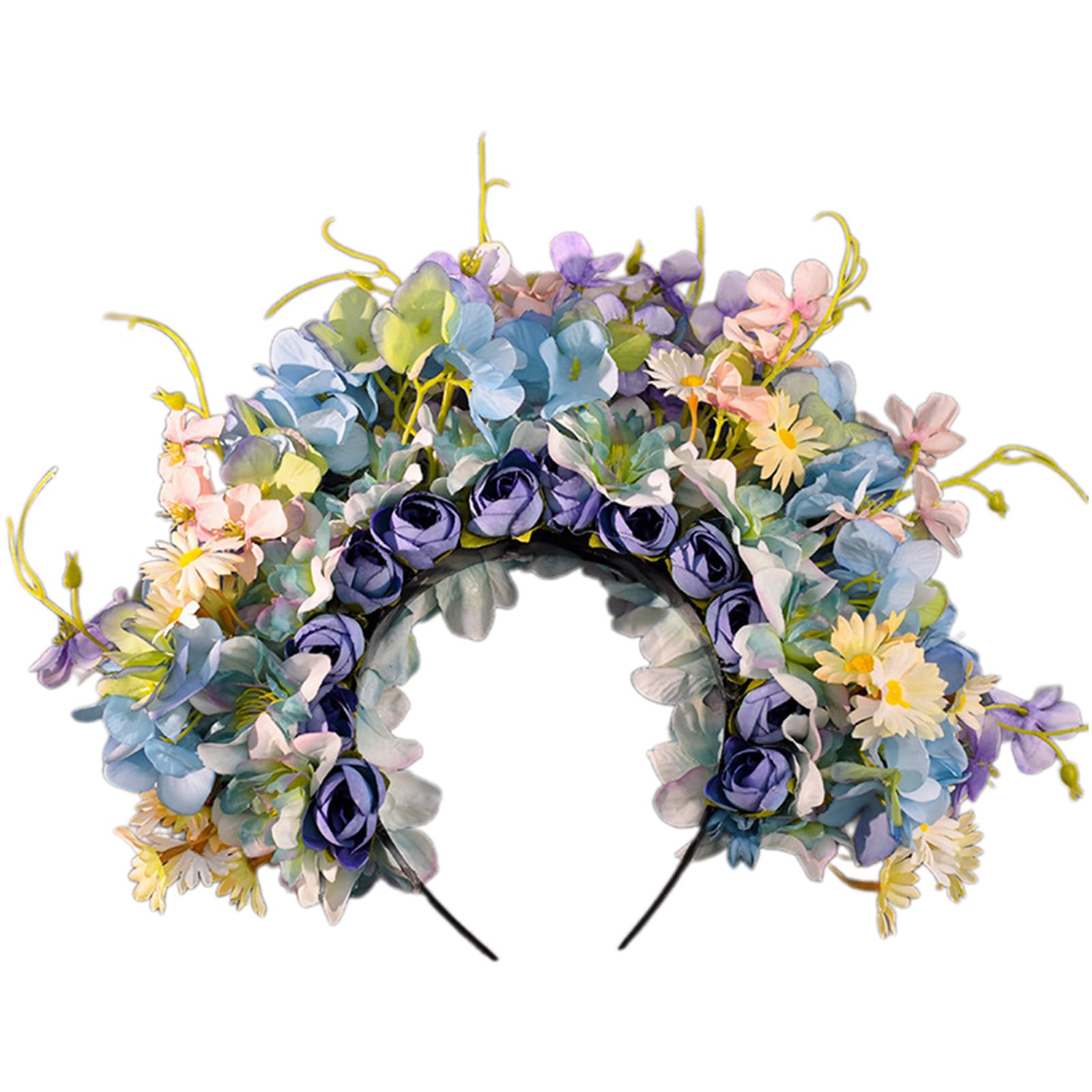 PTILSERY Vielseitiges, doppelseitiges Blumen-Haar-Accessoire, elegante Blumen-Haarnadel, Schmuck, Blumen-Haarband für Hochzeiten, wie beschrieben