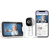 Hubble Connected Nursery Pal Cloud Babyphone mit Kamera, 5-Zoll-Bildschirm, 7-Farben-Nachtlicht, Infrarot-Nachtsicht, Zwei-Wege-Gespräch, Raumtemperatursensor und Smartphone-App