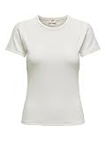 JdY Damen JDYSOLAR S/S O Neck TOP JRS NOOS T-Shirt, Cloud Dancer, Small