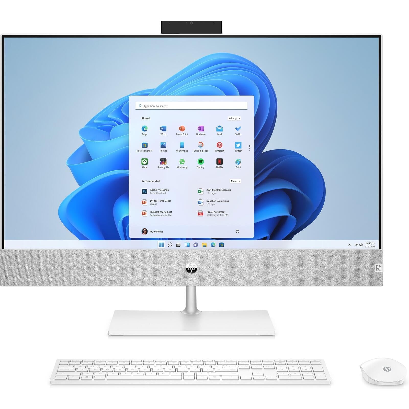 HP Pavilion All-in-One 27-ca0001ng (weiß, Windows 11 Home 64-Bit)