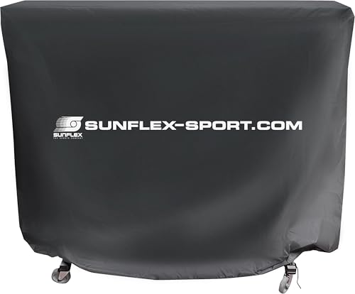 Sunflex Tischtennistisch Abdeckhülle Premium | Abdeckhaube für Outdoor Tischtennisplatten aus Polyester | Witterungsfest & Wasserdicht | Schmutz- & Kratzschutz | Faltbar