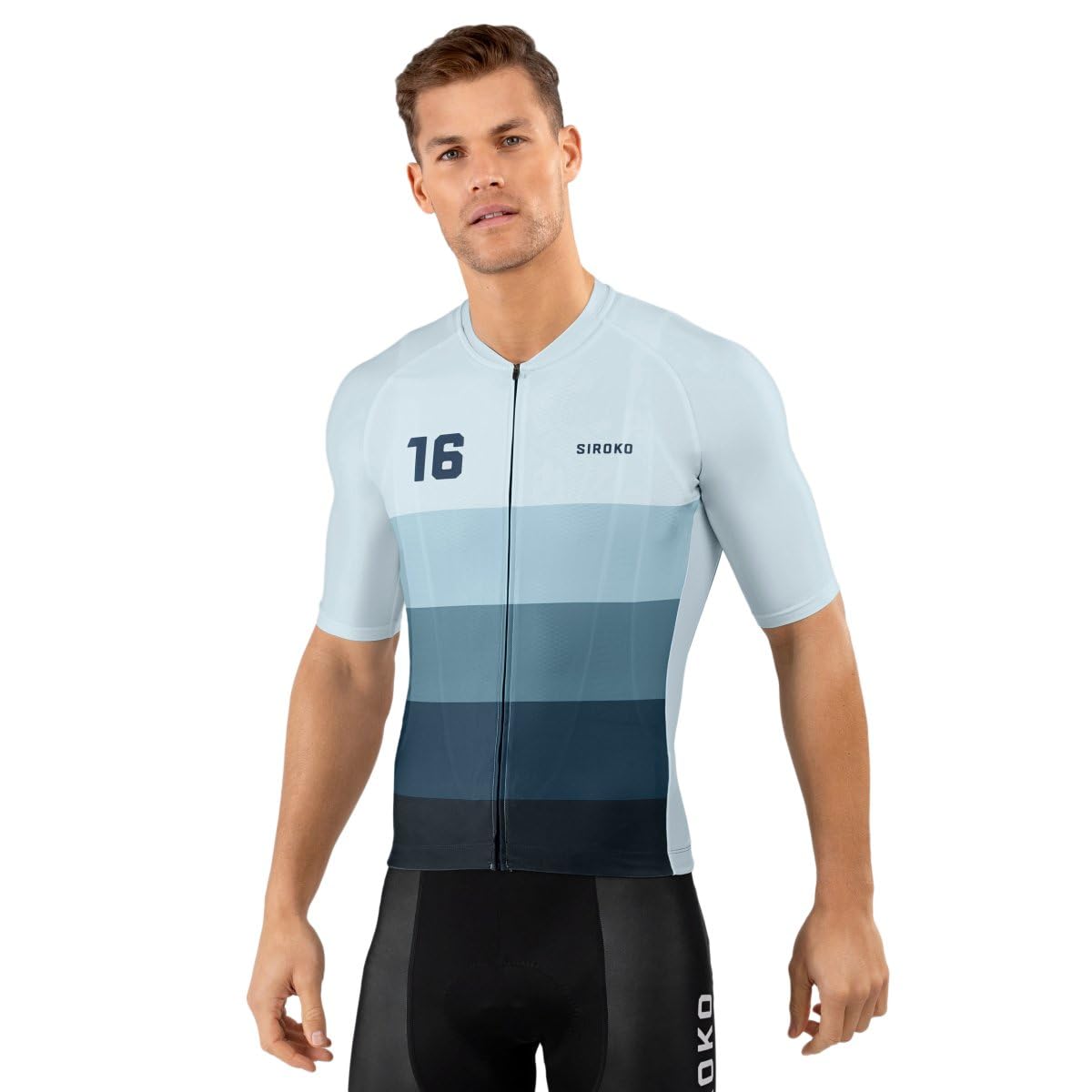 SIROKO - Radtrikot M2 Hardknott Pass - XXL - Marineblau/Hellblau