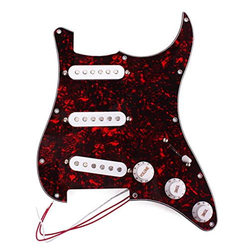 Geladenes Gitarren-Pickguard Elektrische Gitarrenkreislaufanordnung SSS. Pickup Ohne Geräusch-Upgrade DIY. Linie Rauschunterdrückungspanel (Color : 8)