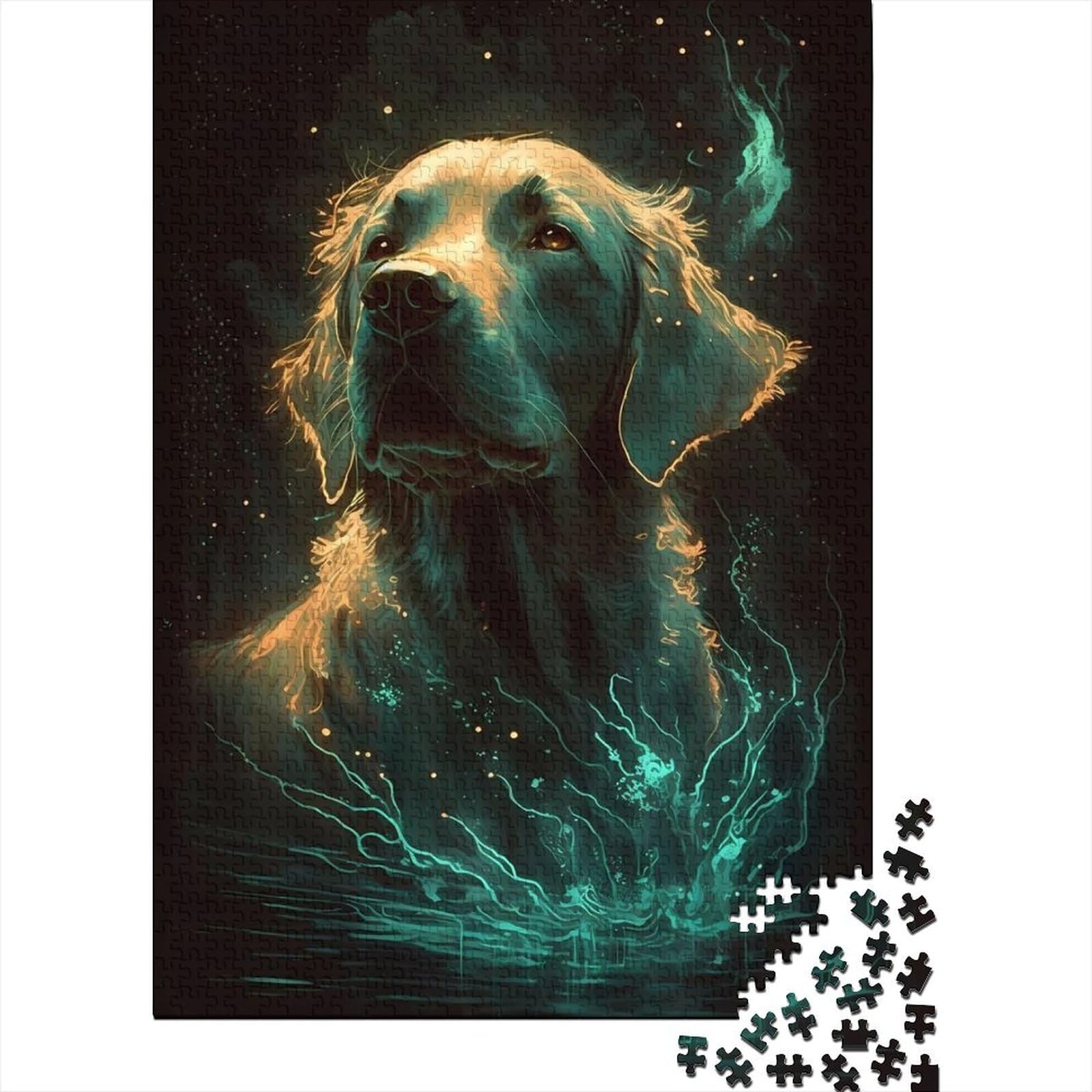 Labrador Retriever-Hund-Holzpuzzle für Erwachsene und Teenager, 500 Teile für Erwachsene, schwierige Puzzles, Holzpuzzles für Erwachsene und Teenager (Größe 20,47 x 14,96 Zoll)