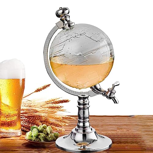 Whiskey Dekanter Globe, Dekanter 1,5L Dekanter Wein Belüfter Ausgießer Spender, Transparent Bar Club Party Zubehör mit Trichter und Stopper für Wein, Whiskey, Getränke, Bier