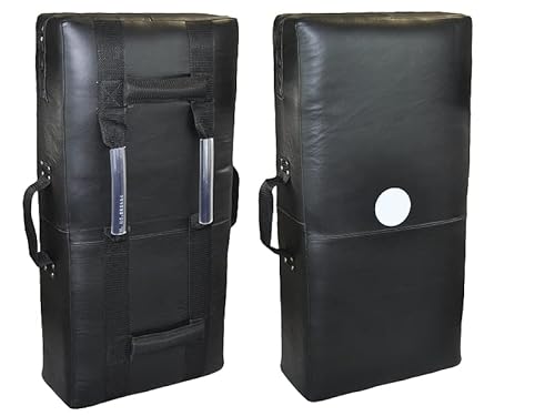 Echtes Leder Schlagpolster Schlagkissen groß 75 x 37 x 15 cm Echtleder mit Griffe Kampfsport Kickboxen MMA Krav MAGA Thaiboxen Muay Thai