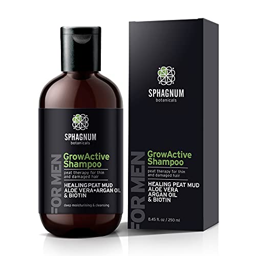 Haarwachstum Shampoo für Männer mit Biotin und Argan Öl – 100% frei von Silikon, Sulfaten, Parabenen. Effektiv gegen Haarausfall. Organischer DHT Hemmer. Das beste Herren Shampoo gegen Haarverlust.