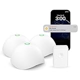 Meross Smart Wassermelder 3St. für HomeKit, Wassersensor mit Hub WLAN Wasseralarm drahtloser Flutdetektor IP67, bis zu 60dB Audio-Alarm für Küche, Badezimmer, Keller