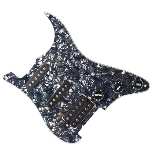 Standard-Pickguard-Tonabnehmer 11 Löcher SSH geladene vorverdrahtete E-Gitarren-Schlagbrett-Tonabnehmer-Gitarre-Ersatzteile (Color : G)