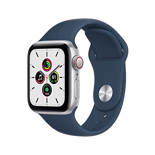 Apple Watch SE (GPS, 40mm) - Silver Aluminium Case with Abyss Blue Sport Band (Generalüberholt)