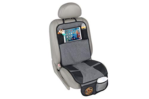 AltaBeBe AL4016 Autositzunterlage mit Ipad-/Tabletfach, grau