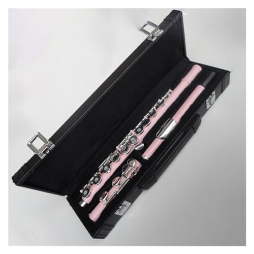 Flötenset Rosa-weißes Kupferflöteninstrument, Standard-16-Loch-C-Ton mit E-Taste