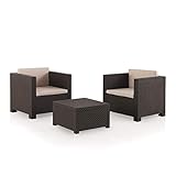 Shaf - Tête à Tête Diva | Lounge Gartenmöbel Set 2 Personen | Balkonmöbel Set für Terrasse oder Garten - Wengue