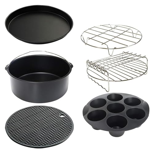 Kuchenfässer, Pizza-Pfannen, Eier, multifunktionales Gestell, Metallhalter, Silikonmatte, Luftfritteusen, Zubehör-Set zum Kochen