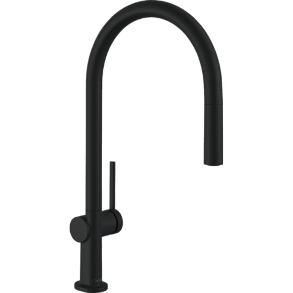 hansgrohe Küchenarmatur Talis M54 (Wasserhahn Küche mit Schlauchbox, 360° schwenkbar, ausziehbarer Auslauf, hoher Komfort-Auslauf 210mm, Standardanschlüsse) Schwarz