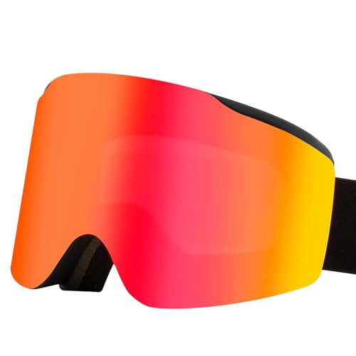 LIbgiubhy Doppelschichtige Skibrille, magnetische Snowboardbrille, Schutz, Anti-Beschlag-Schneebrille für Outdoor-Sport