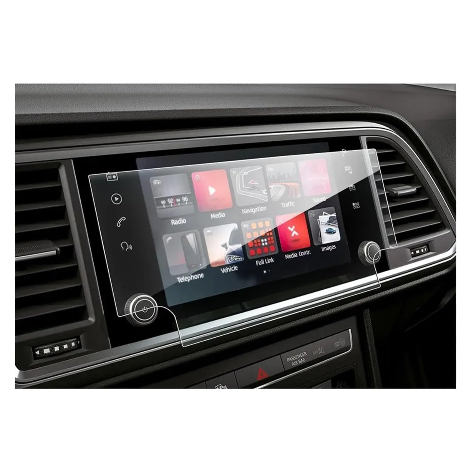 IMMLSX Für Ateca Für FR 2020 8-Zoll-Auto Multimedia Radio Center Display Screen Protector Film Auto Innen Ateca FR Zubehör Navigation Schutzfolie Navigations-Displayschutz