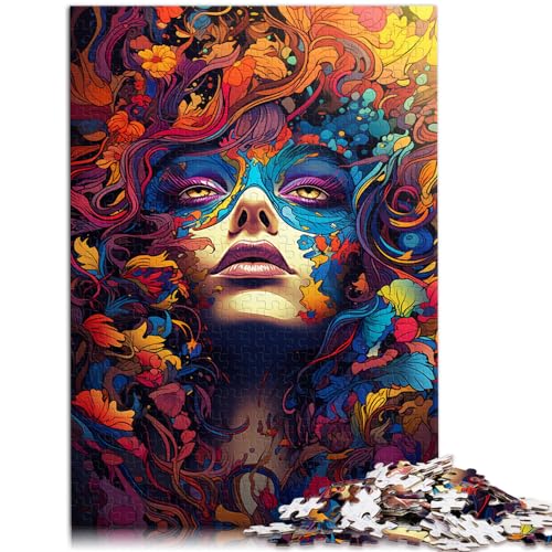 Puzzles Göttin der Farbkunst, 1000 Puzzles für Erwachsene, Holzpuzzle für Familienspiel, Stressabbau, schwieriges Herausforderungspuzzle (50 x 75 cm)