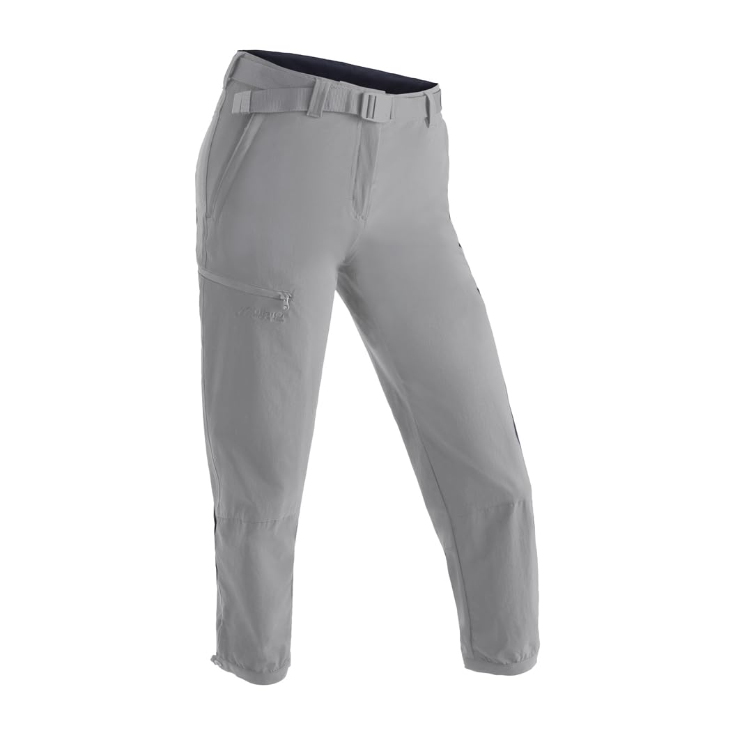 Maier Sports Lulaka 7/8, Damen Wanderhose, Wasserabweisende 7/8-Outdoorhose für Trekking und Hiking, PFC-frei, mSTRETCH pro 4 & Dryprotec, Grau, 42 (W33/L32)