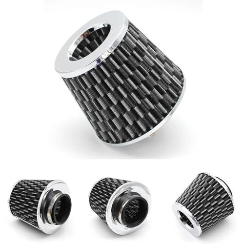 Induktion Schlauch Kit Universal 70MM Auto-Luftfilter Entlüftungsfilter High Flow Intake Kit Mesh Cone Motorschutz Ersatz Autozubehör Auto Luftansaug(70mm Gray)