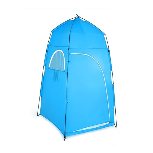 Camping Toilettenzelt Tragbares Außenduschen-Badezimmer-Umkleidekabinen-Zelt-Unterschlupf Camping-Strand-Sichtschutz-WC-Fotografiezelt(Blue)