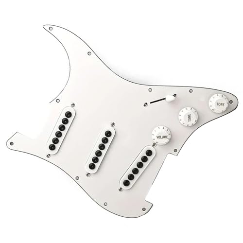 Standard-Pickguard-Tonabnehmer SSS Pickups vorverdrahtetes Schlagbrett mit großen Schrauben, verstellbares Schlagbrett für E-Gitarre (Color : 3)