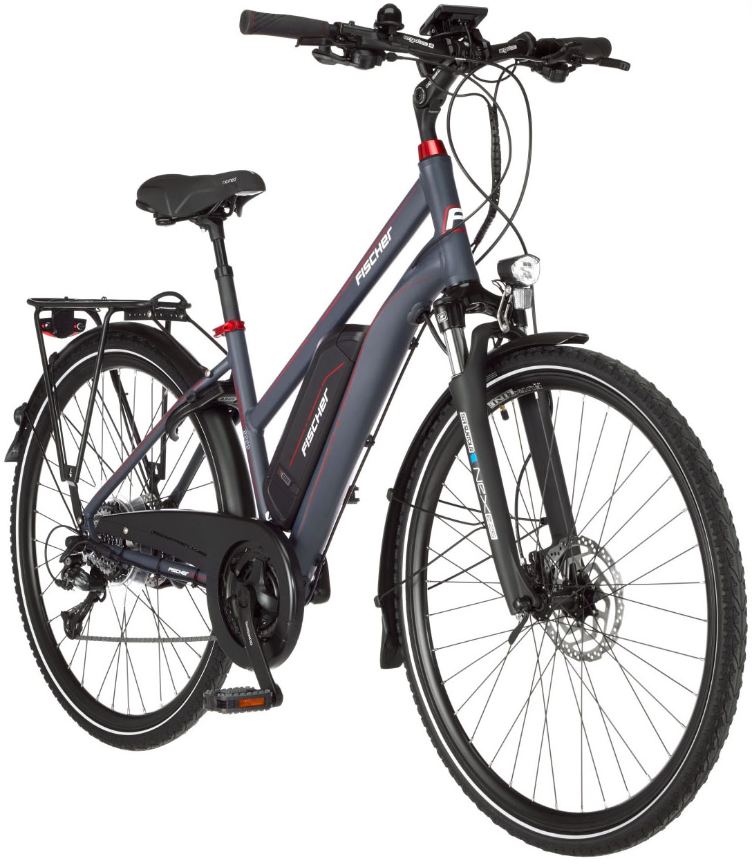 FISCHER Fahrrad E-Bike "VIATOR ETD 2222 557", 24 Gang, Shimano, Altus, Heckmotor 250 W, Pedelec, Elektrofahrrad für Damen, Trekkingrad 2