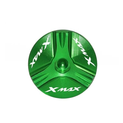 Für LOGO "XMAX" Motorrad CNC Aluminium Motor Öl Füllstoff Kappe Stecker Schraube Abdeckung Für Yamaha Für XMAX 300 Für X-MAX 250 Tankstecker (Farbe : Grün)