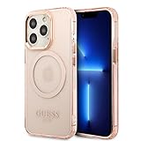 CG MOBILE Guess GUHMP13XHTCMP Hardcase für iPhone 13 Pro Max 17.0 cm Rosa Gold Umriss Transluzent