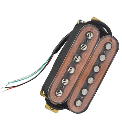 Transparenter E-Gitarren-Humbucker-Steg-Tonabnehmer mit vier Leitern und Schild-Gitarrenteilen Single-Coil-Tonabnehmer