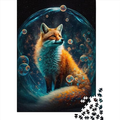 1000-teiliges Puzzle für Erwachsene Teenager, Art Fox-Holzpuzzle, Puzzle für Erwachsene, Weihnachtsgeburtstagsgeschenk für Erwachsene, Teenager (Größe: 75 x 50 cm)