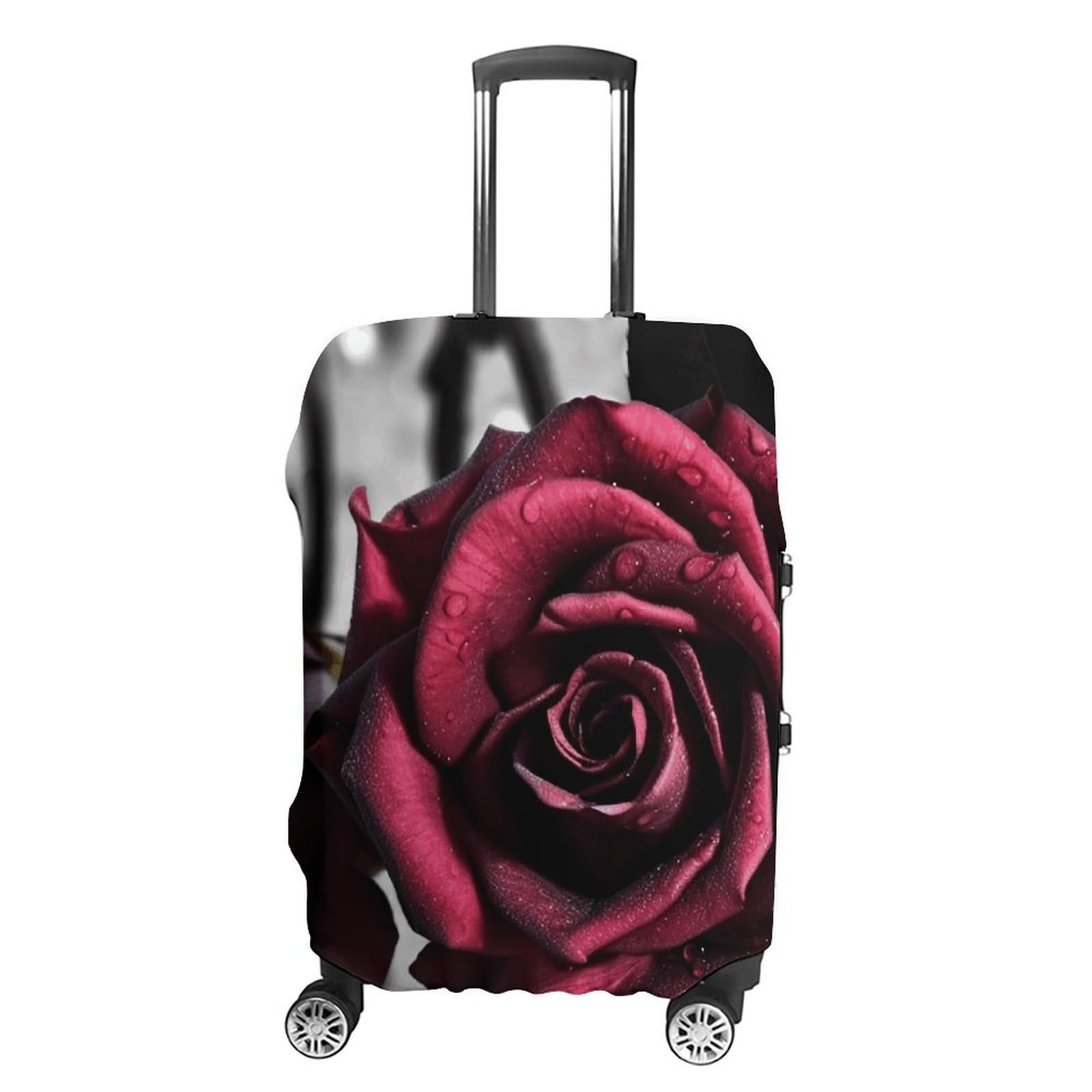 CSGJMYGS Reisegepäckabdeckung, elastisch, waschbar, modisch, kratzfest, Gothic-Rosen, Koffer-Schutz, passend für 45,7 - 81,3 cm Gepäck, Gothic-Rosen, L