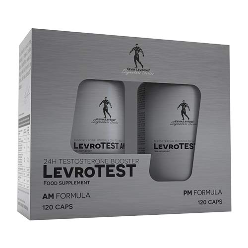 Kevin Levrone LevroTest (AM PM Formula) 2er pack x 120 Kapseln - Testosteron Booster - AM Formel und PM Formel - Rhodiola Rosea - Vitamin B - Bockshornklee - Zink - Tribulus Terrestris