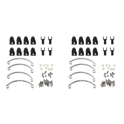 SICOSALT 2X Aktualisierung Alle Metall HebeöSen Groß Hub Stahl Platte für B1 B-1 B14 B-14 B16 B24 B-24 C14 C-14 C24 C-24 RC Auto Teil, Schwarz