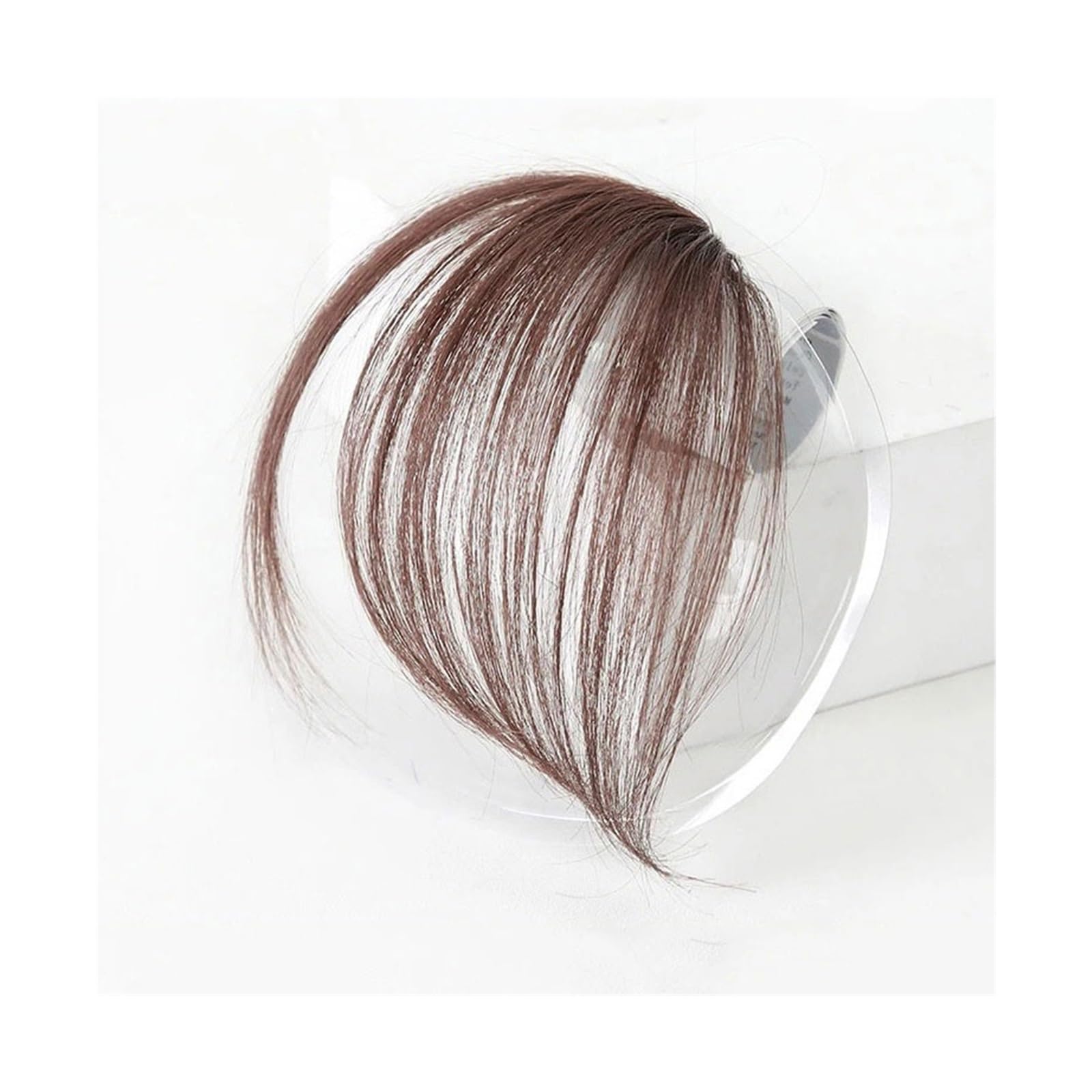 Pony Extension für Damen Schräge Pony-Perücke, natürliche Stirn, teilweise Luft-Pony-Perücke, weiblich, unsichtbar, nahtlos, gefälschter Pony Fringe Bangs(4/30HL)