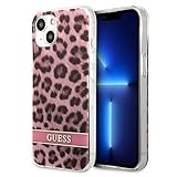 Guess GUHCP13MHSLEOP Hülle für iPhone 13 6,1" rosa/pink hardcase Leopard