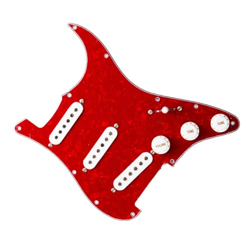 Standard-Pickguard-Tonabnehmer SSS Schlagbrett für E-Gitarre, vordere Abdeckung, Standard-Gitarrenteile, langlebiges Kit (Color : 3/4)