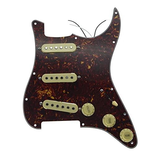 E-Gitarre Geladener Vorverdrahteter Pickguard Mit Pickups Für Gitarrenzubehör Gitarrenteile Geladenes Schlagbrett (Color : Vintage Tortoise)